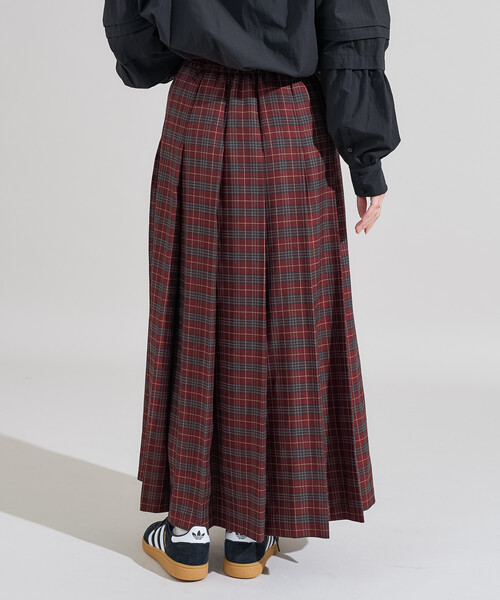 FREAK'S STORE(フリークスストア)の「チェック プリーツスカート(スカート・レディース・グリーン/ブラック/レッド/ワインレッド・フリ-)」の16枚目の写真