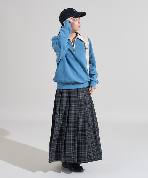 FREAK'S STORE(フリークスストア)の「チェック プリーツスカート(スカート・レディース・グリーン/ブラック/レッド/ワインレッド・フリ-)」の19枚目の写真