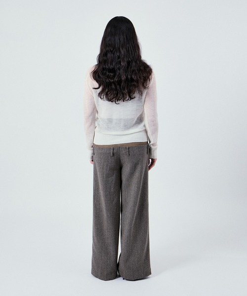 M TO R(ムウトアール)の「SHEER LONG SLEEVE KNIT UNISEX(ニット/セーター・レディース・ブラック/ブルー系その他4/オフホワイト・38/40/42)」の21枚目の写真