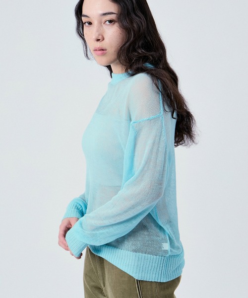 M TO R(ムウトアール)の「SHEER LONG SLEEVE KNIT UNISEX(ニット/セーター・レディース・ブラック/ブルー系その他4/オフホワイト・38/40/42)」の14枚目の写真