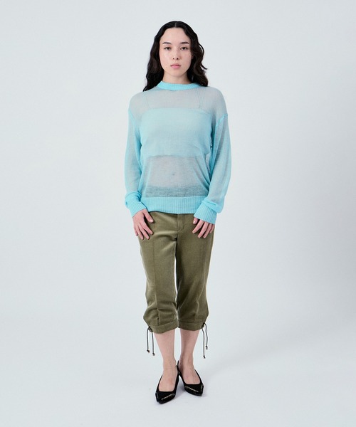 M TO R(ムウトアール)の「SHEER LONG SLEEVE KNIT UNISEX(ニット/セーター・レディース・ブラック/ブルー系その他4/オフホワイト・38/40/42)」の15枚目の写真