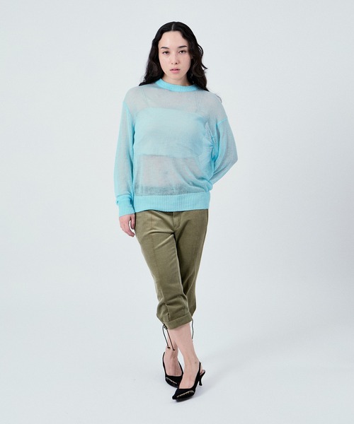 M TO R(ムウトアール)の「SHEER LONG SLEEVE KNIT UNISEX(ニット/セーター・レディース・ブラック/ブルー系その他4/オフホワイト・38/40/42)」の16枚目の写真