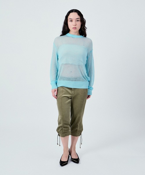 M TO R(ムウトアール)の「SHEER LONG SLEEVE KNIT UNISEX(ニット/セーター・レディース・ブラック/ブルー系その他4/オフホワイト・38/40/42)」の17枚目の写真