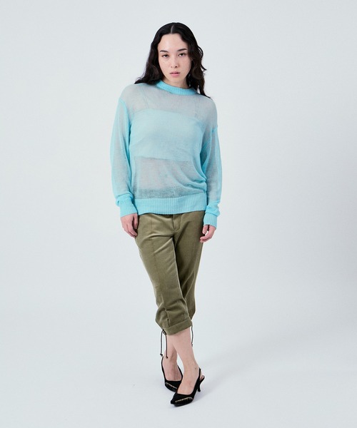 M TO R(ムウトアール)の「SHEER LONG SLEEVE KNIT UNISEX(ニット/セーター・レディース・ブラック/ブルー系その他4/オフホワイト・38/40/42)」の18枚目の写真