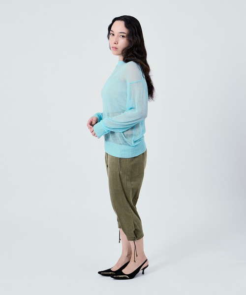 M TO R(ムウトアール)の「SHEER LONG SLEEVE KNIT UNISEX(ニット/セーター・レディース・ブラック/ブルー系その他4/オフホワイト・38/40/42)」の19枚目の写真