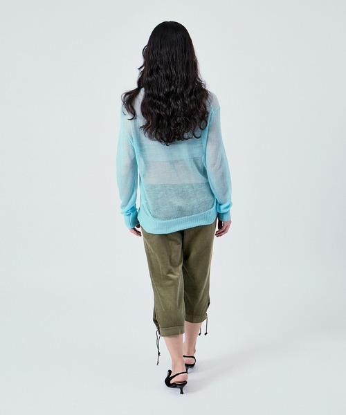 M TO R(ムウトアール)の「SHEER LONG SLEEVE KNIT UNISEX(ニット/セーター・レディース・ブラック/ブルー系その他4/オフホワイト・38/40/42)」の20枚目の写真