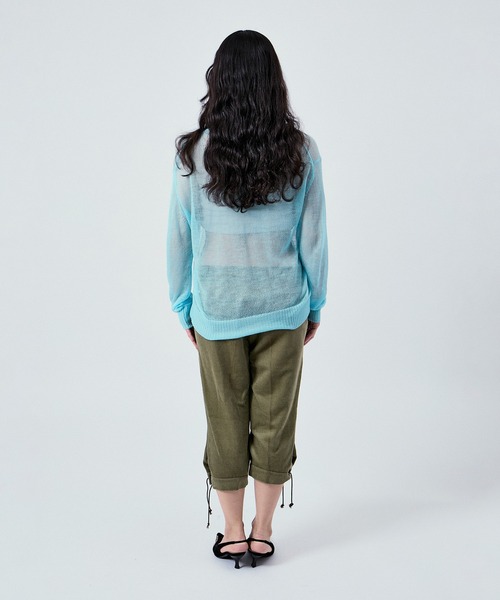 M TO R(ムウトアール)の「SHEER LONG SLEEVE KNIT UNISEX(ニット/セーター・レディース・ブラック/ブルー系その他4/オフホワイト・38/40/42)」の10枚目の写真