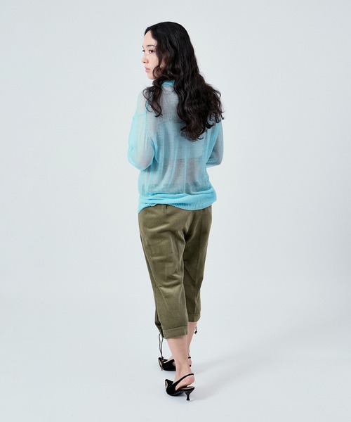 M TO R(ムウトアール)の「SHEER LONG SLEEVE KNIT UNISEX(ニット/セーター・レディース・ブラック/ブルー系その他4/オフホワイト・38/40/42)」の11枚目の写真