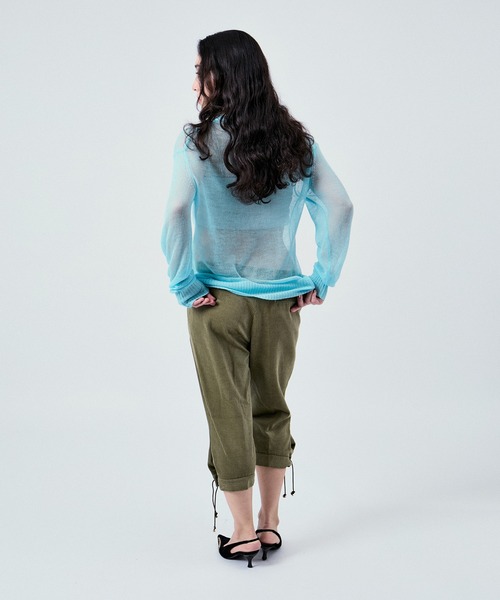 M TO R(ムウトアール)の「SHEER LONG SLEEVE KNIT UNISEX(ニット/セーター・レディース・ブラック/ブルー系その他4/オフホワイト・38/40/42)」の12枚目の写真