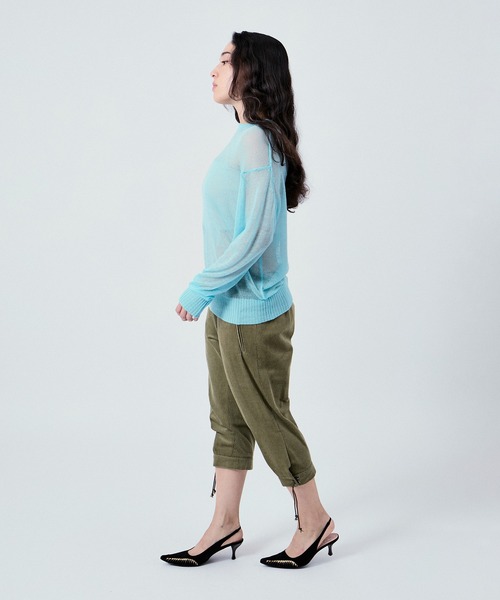 M TO R(ムウトアール)の「SHEER LONG SLEEVE KNIT UNISEX(ニット/セーター・レディース・ブラック/ブルー系その他4/オフホワイト・38/40/42)」の13枚目の写真