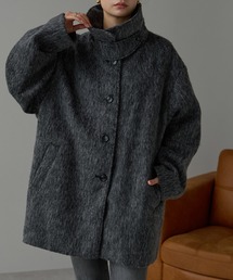 r. | シャギー スタンドカラー2wayミドルコート(その他アウター)