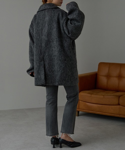 セール】シャギー スタンドカラー2wayミドルコート（その他アウター