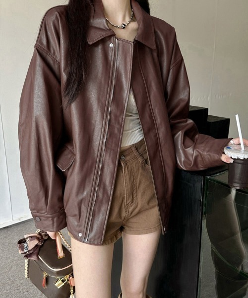 セール】ライダースジャケット レディースブルゾン（ライダース