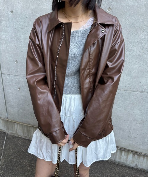 セール】ライダースジャケット レディースブルゾン（ライダース