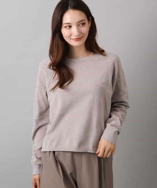 モールヤーンボートネックニット/洗える（ニット/セーター）｜MK