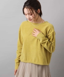 MK MICHEL KLEIN | モールヤーンボートネックニット/洗える(ニット/セーター)