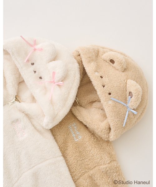 Lycee mine(リセマイン)の「【スタジオハヌル】パム&タルトもこもこジップパーカ(パーカー・キッズ・オフホワイト/ベージュ・110cm/100cm/130cm/120cm/140cm)」の13枚目の写真