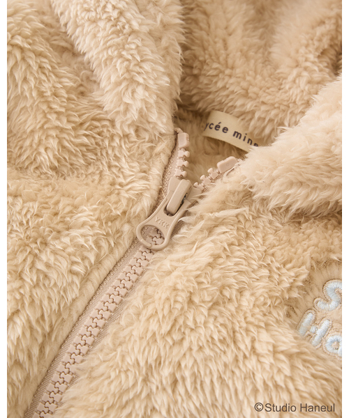 Lycee mine(リセマイン)の「【スタジオハヌル】パム&タルトもこもこジップパーカ(パーカー・キッズ・オフホワイト/ベージュ・110cm/100cm/130cm/120cm/140cm)」の14枚目の写真