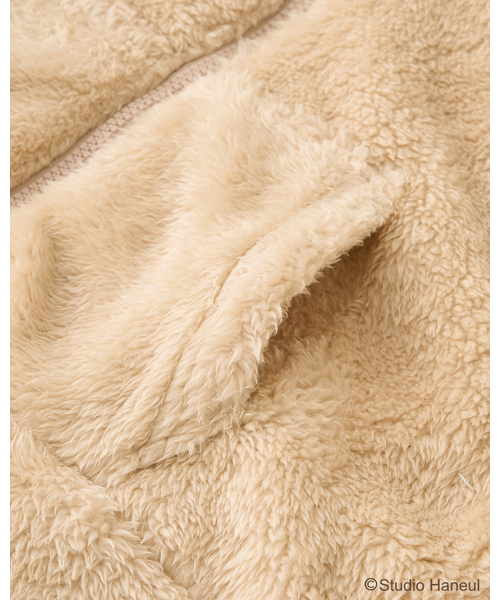 Lycee mine(リセマイン)の「【スタジオハヌル】パム&タルトもこもこジップパーカ(パーカー・キッズ・オフホワイト/ベージュ・110cm/100cm/130cm/120cm/140cm)」の15枚目の写真