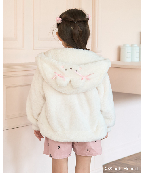 Lycee mine(リセマイン)の「【スタジオハヌル】パム&タルトもこもこジップパーカ(パーカー・キッズ・オフホワイト/ベージュ・110cm/100cm/130cm/120cm/140cm)」の8枚目の写真
