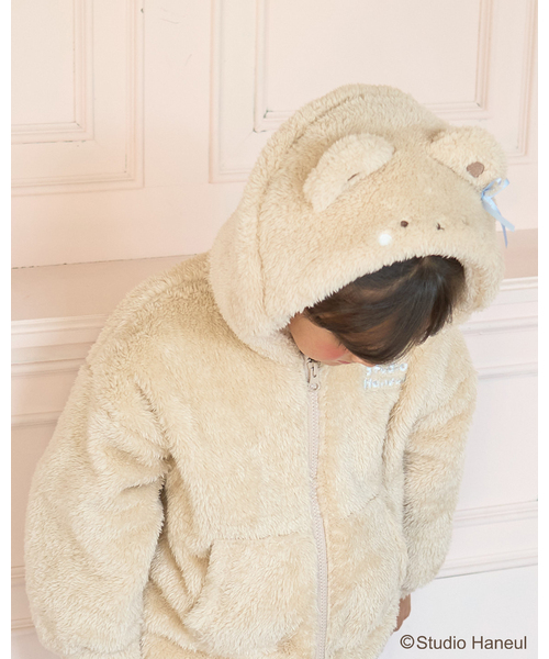 Lycee mine(リセマイン)の「【スタジオハヌル】パム&タルトもこもこジップパーカ(パーカー・キッズ・オフホワイト/ベージュ・110cm/100cm/130cm/120cm/140cm)」の10枚目の写真