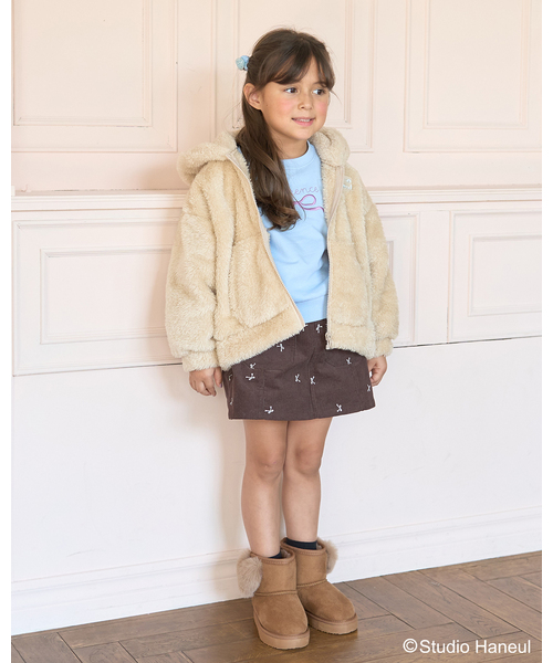 Lycee mine(リセマイン)の「【スタジオハヌル】パム&タルトもこもこジップパーカ(パーカー・キッズ・オフホワイト/ベージュ・110cm/100cm/130cm/120cm/140cm)」の11枚目の写真