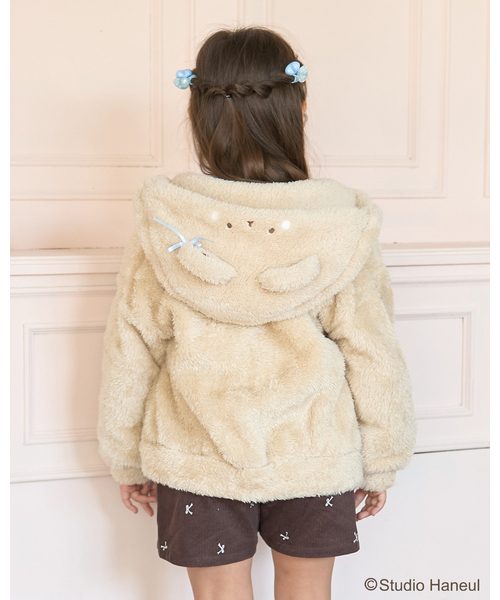 Lycee mine(リセマイン)の「【スタジオハヌル】パム&タルトもこもこジップパーカ(パーカー・キッズ・オフホワイト/ベージュ・110cm/100cm/130cm/120cm/140cm)」の12枚目の写真