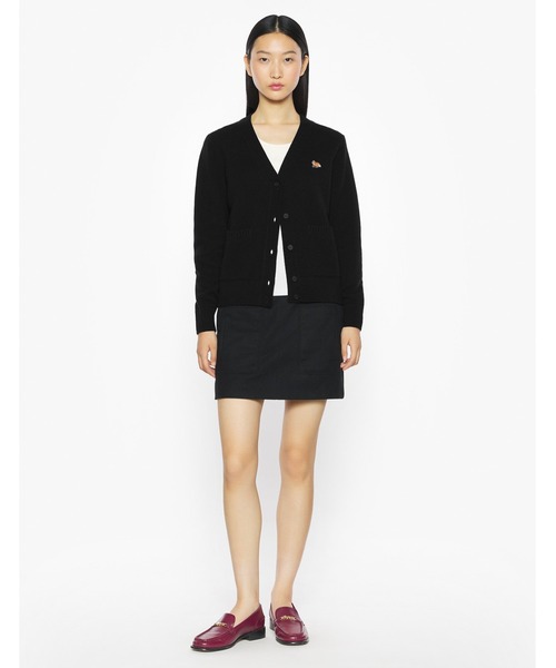 Maison Kitsune（メゾンキツネ）の「BABY FOX LAMBSWOOL BOXY CARDIGAN（カーディガン/ボレロ・レディース・ブラック/ピンク/ブラウン/ネイビー/ライトグレー・XS/M/L/S）」の8枚目の写真