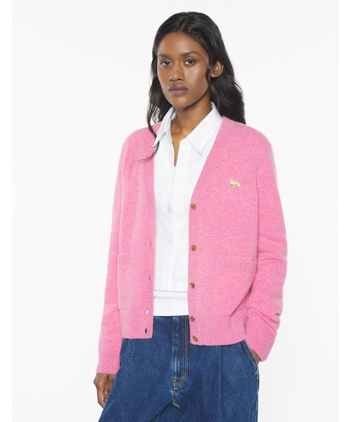 Maison Kitsune（メゾンキツネ）の「BABY FOX LAMBSWOOL BOXY CARDIGAN（カーディガン/ボレロ・レディース・ブラック/ピンク/ブラウン/ネイビー/ライトグレー・XS/M/L/S）」の15枚目の写真