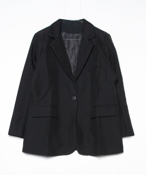 ARCADE(アーケード)の「テーラードジャケット ゆったり 1つ釦 カジュアル スーツジャケット 秋服 春服(テーラードジャケット・レディース・レッド/チャコールグレー/ブラック・S/M/L)」の19枚目の写真