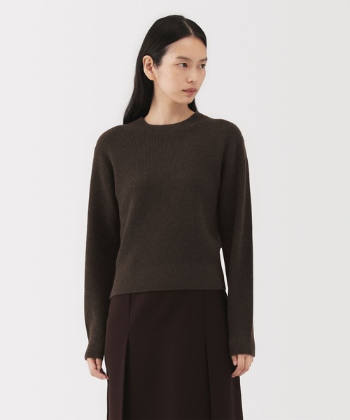 MUJI Labo 自然のまんまの色 ヤククルーネックセーター Mサイズ MUJI Labo〕婦人 自然のまんまの色 ヤク畔編みクルーネックセーター