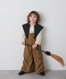 riziere（リジェール）の「丸ボタンコーデュロイワイドタックサロペット（サロペット/オーバーオール・キッズ）」