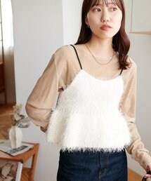 【WEB限定】フェザーペプラムビスチェ