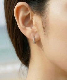 【blatto 925silver】シルバー925 ツイストジルコニア フープピアス esm-pierce-40-28【RBTS】