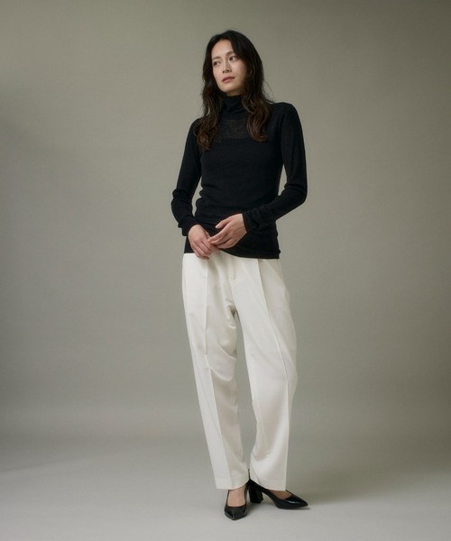 I.T.'S international(イッツインターナショナル)の「ハイネックニットプルオーバー《Melty air wool》(ニット/セーター・レディース・オフホワイト/ブラック/グレー/ピンク/ブルー・フリー)」の14枚目の写真