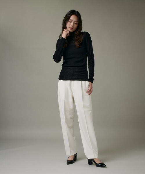 I.T.'S international(イッツインターナショナル)の「ハイネックニットプルオーバー《Melty air wool》(ニット/セーター・レディース・オフホワイト/ブラック/グレー/ピンク/ブルー・フリー)」の16枚目の写真