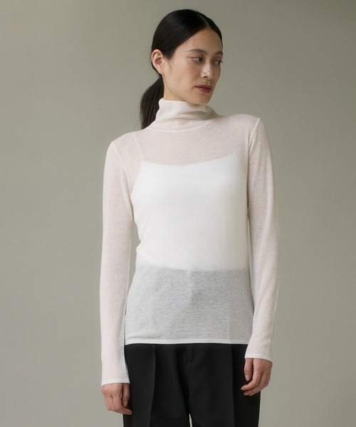 I.T.'S international(イッツインターナショナル)の「ハイネックニットプルオーバー《Melty air wool》(ニット/セーター・レディース・オフホワイト/ブラック/グレー/ピンク/ブルー・フリー)」の17枚目の写真
