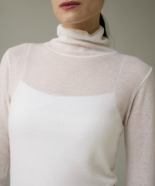 I.T.'S international(イッツインターナショナル)の「ハイネックニットプルオーバー《Melty air wool》(ニット/セーター・レディース・オフホワイト/ブラック/グレー/ピンク/ブルー・フリー)」の20枚目の写真