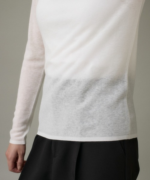 I.T.'S international(イッツインターナショナル)の「ハイネックニットプルオーバー《Melty air wool》(ニット/セーター・レディース・オフホワイト/ブラック/グレー/ピンク/ブルー・フリー)」の22枚目の写真