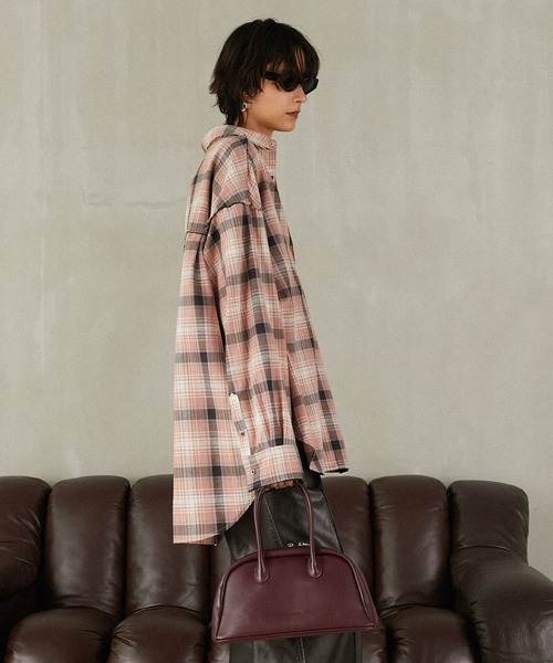 PRANK PROJECT（プランクプロジェクト）の「オーバーチェックシャツ / Overcheck Shirt（シャツ/ブラウス・レディース・ピンク/ブルー/ブラック・FREE）」の18枚目の写真