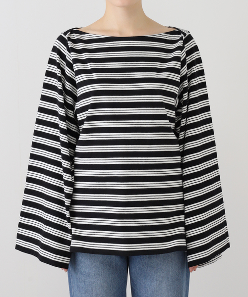 plage（プラージュ）の「wide sleeve ボーダーTシャツ（Tシャツ/カットソー・レディース・ベージュ/ブラック・FREE）」の19枚目の写真