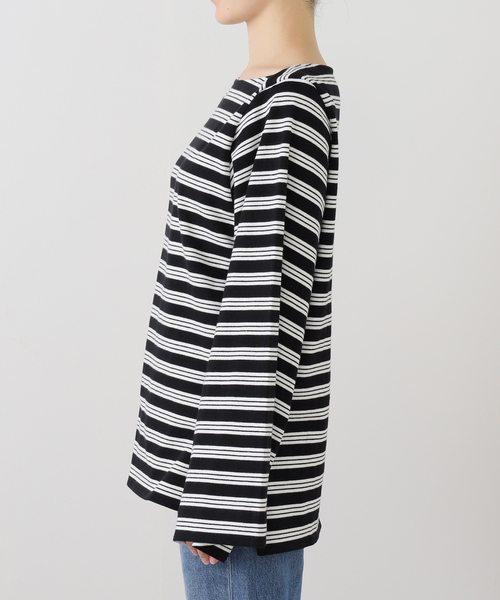 plage（プラージュ）の「wide sleeve ボーダーTシャツ（Tシャツ/カットソー・レディース・ベージュ/ブラック・FREE）」の18枚目の写真