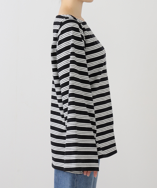 plage（プラージュ）の「wide sleeve ボーダーTシャツ（Tシャツ/カットソー・レディース・ベージュ/ブラック・FREE）」の16枚目の写真