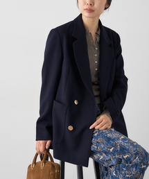 イエナ⭐︎コートネイビー/アイボリー IENA（イエナ）の「スラブリネン BOXI コート◇（ノーカラー