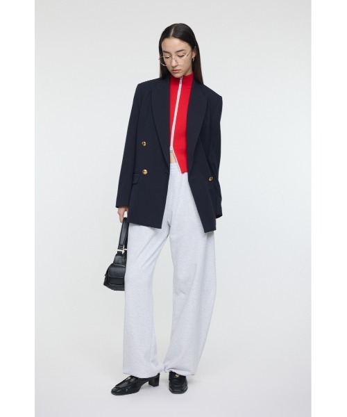 MOUSSY（マウジー）の「BI COLOR MIDDLE NECKトップス（パーカー・レディース・ネイビー/アイボリー/レッド・FREE）」の7枚目の写真