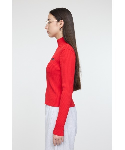 MOUSSY（マウジー）の「BI COLOR MIDDLE NECKトップス（パーカー・レディース・ネイビー/アイボリー/レッド・FREE）」の11枚目の写真