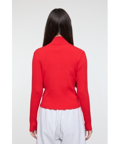 MOUSSY（マウジー）の「BI COLOR MIDDLE NECKトップス（パーカー・レディース・ネイビー/アイボリー/レッド・FREE）」の12枚目の写真