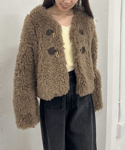 フロントビットプードルファーコート（ダッフルコート）｜archives