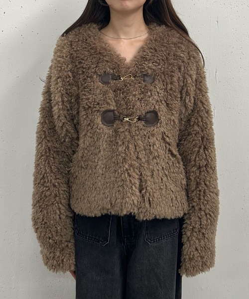 フロントビットプードルファーコート（ダッフルコート）｜archives