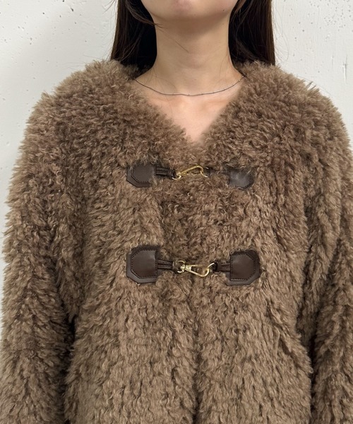 フロントビットプードルファーコート（ダッフルコート）｜archives